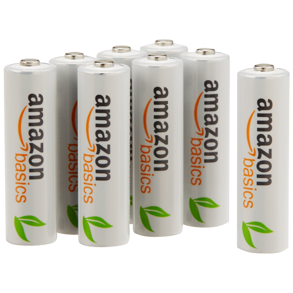 AmazonBasics 8 Pack AA Ni-MH Pre-Charged Rechargeable Batteries