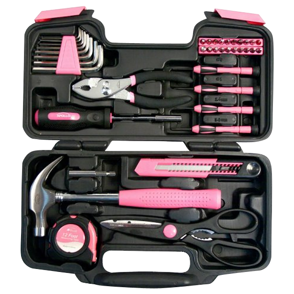 Apollo Precision Tools DT9706P 39-Piece Pink General Tool Set