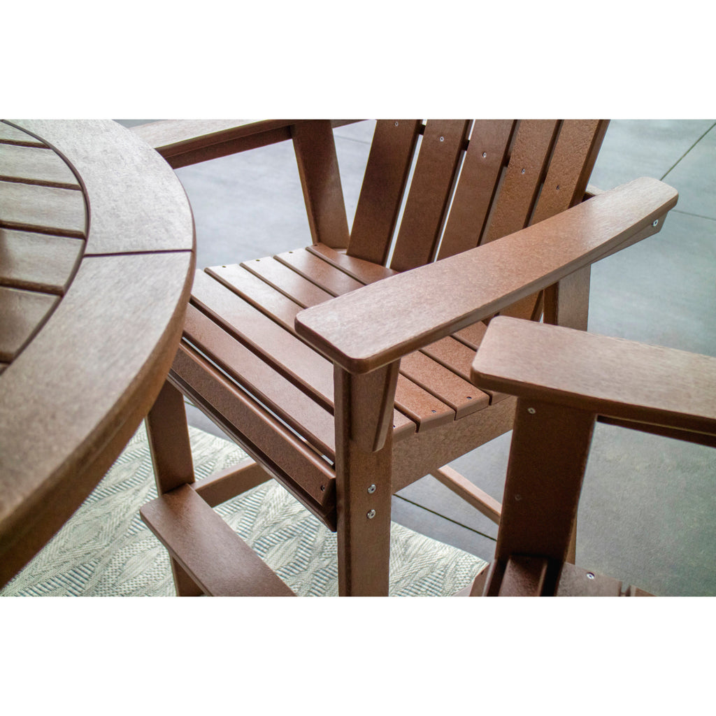 Vineyard Curveback Adirondack 5-Piece Nautical Trestle Bar Set