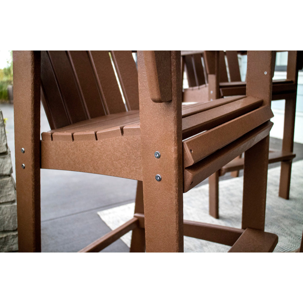 Vineyard Curveback Adirondack 5-Piece Nautical Trestle Bar Set
