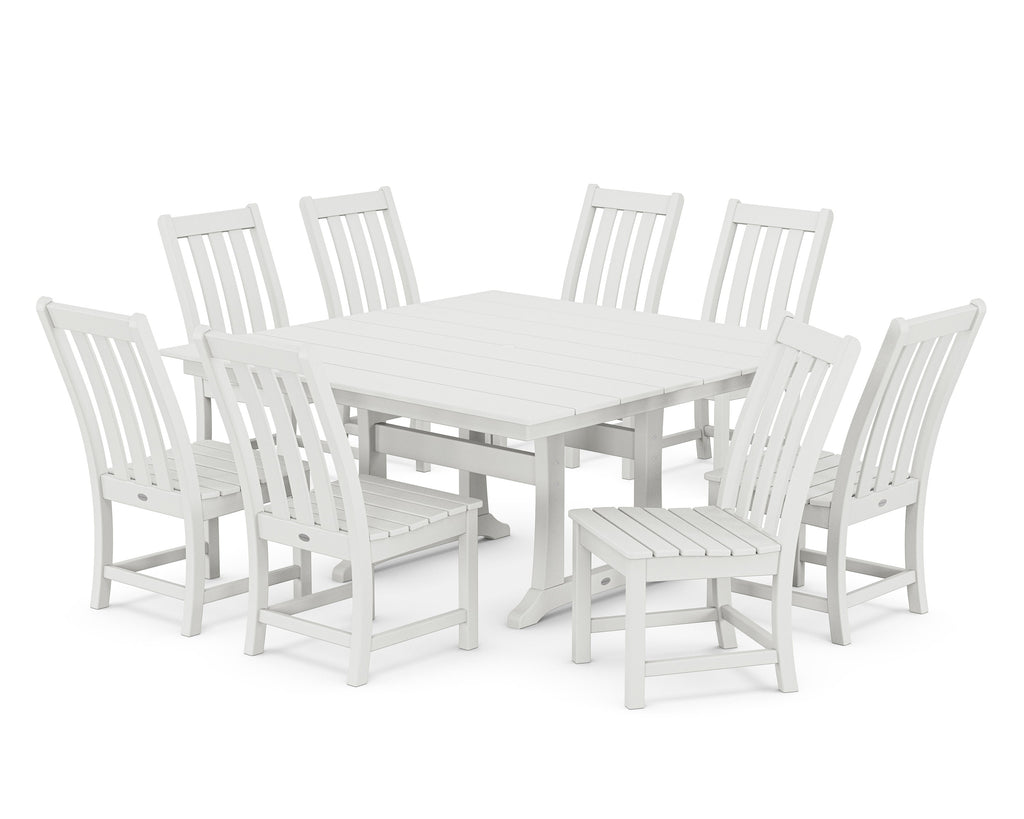 Vineyard 9-Piece Farmhouse Trestle Dining Set
