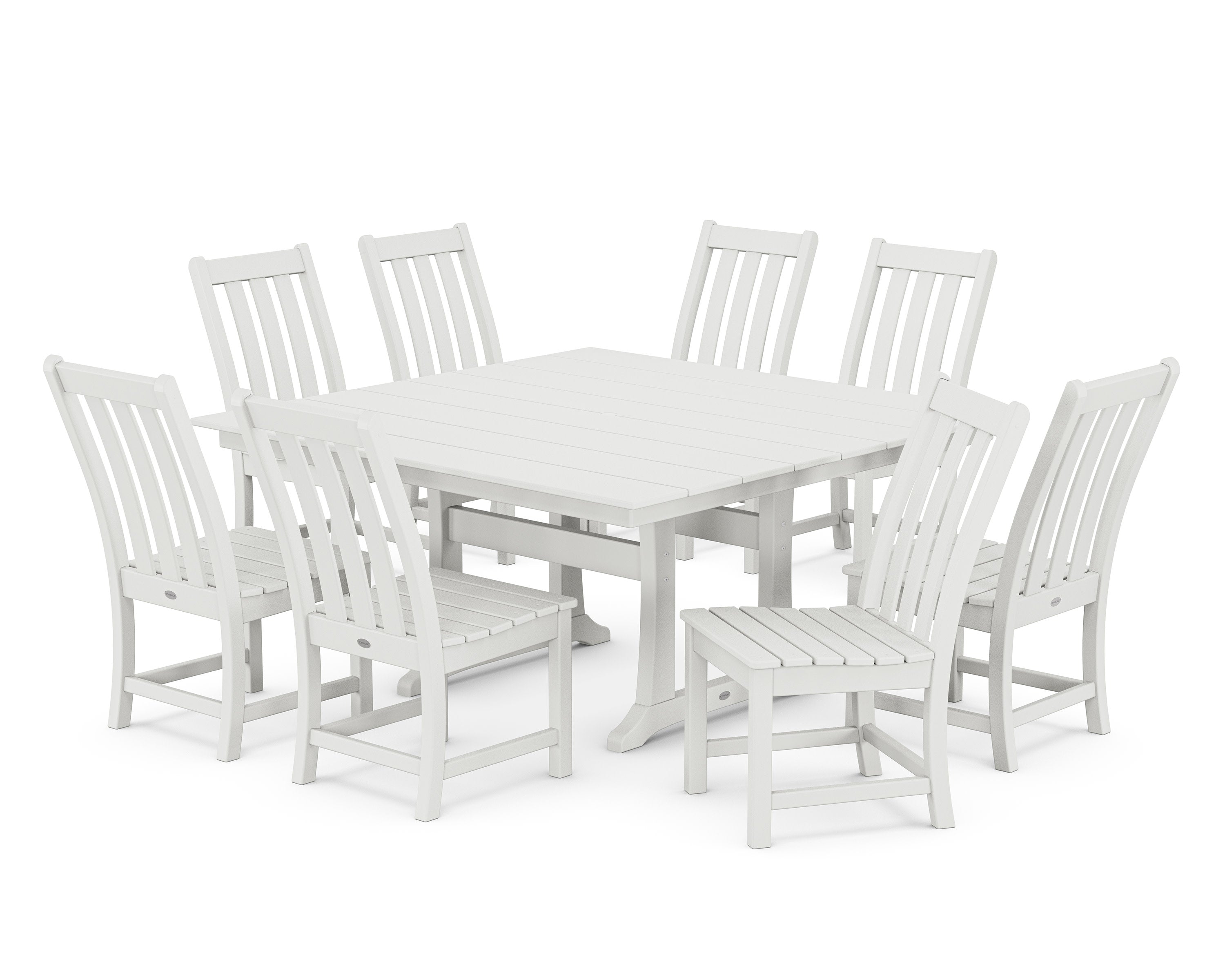 Vineyard 9-Piece Farmhouse Trestle Dining Set