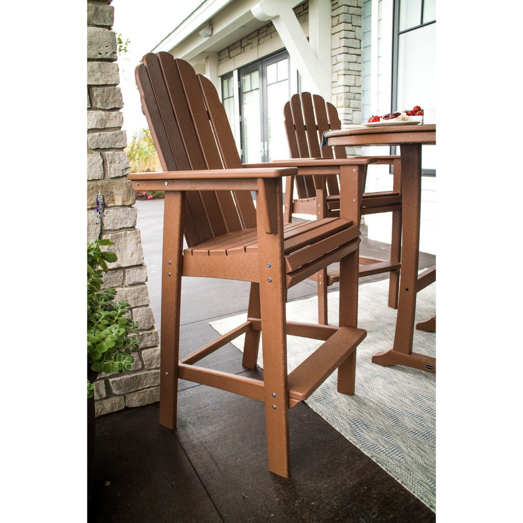 Vineyard Curveback Adirondack 5-Piece Nautical Trestle Bar Set