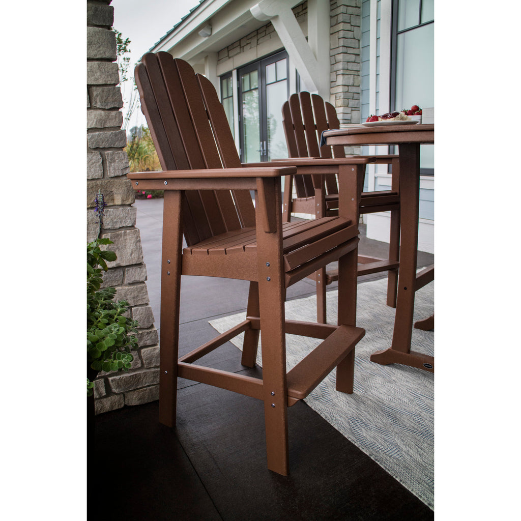 Vineyard Curveback Adirondack 5-Piece Nautical Trestle Bar Set