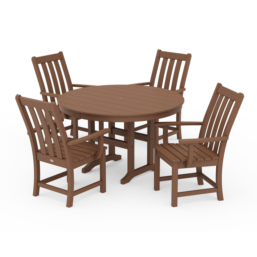 Vineyard 5-Piece Round Farmhouse Dining Set